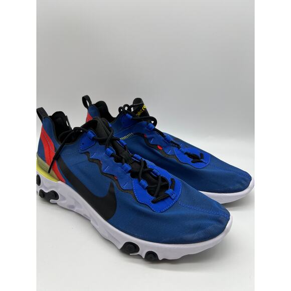 Nike React Element 55 Game Royal Blue Men's Sneakers BQ6166-403 Size 13 NEW - Picture 8 of 16